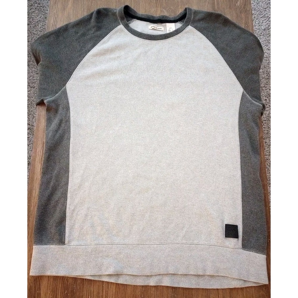 DKNY Jeans Pullover Long Sleeve Cotton Poly Blend Gray Men's Sweater‎ Size Large